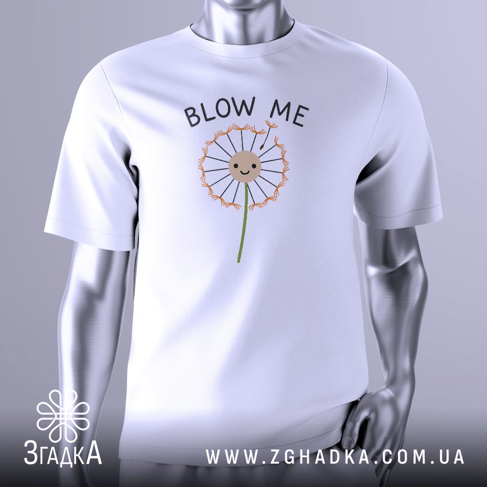 Футболка Кульбаба Blow Me з милою анімованою кульбабою.