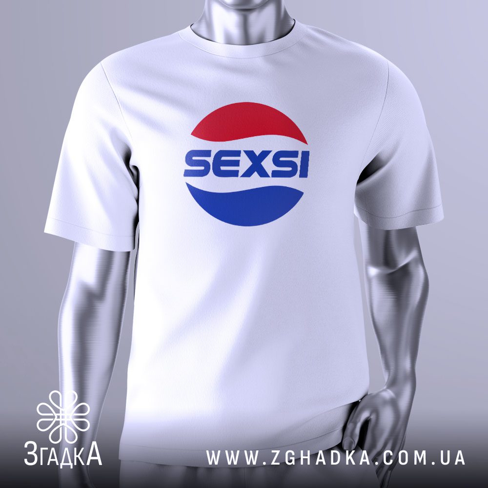 Футболка Пародія Sexsi Лого з пародійним написом.
