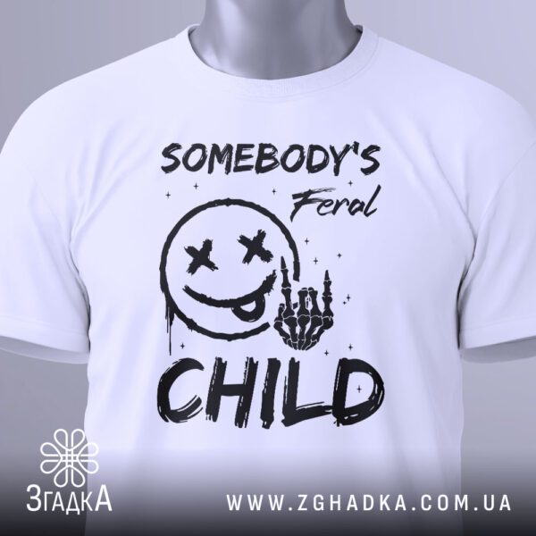 Футболка Somebodys Feral Child - епатажний та оригінальний принт.