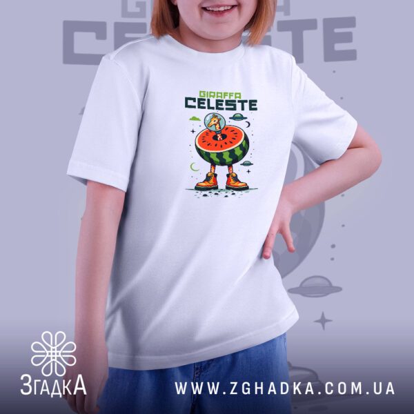 Футболка Жираф Giraffa Celeste - напис "GIRAFFA CELESTE".