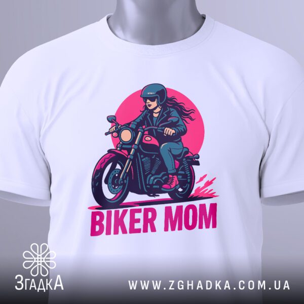 Стильна футболка з мотоциклом і мамою