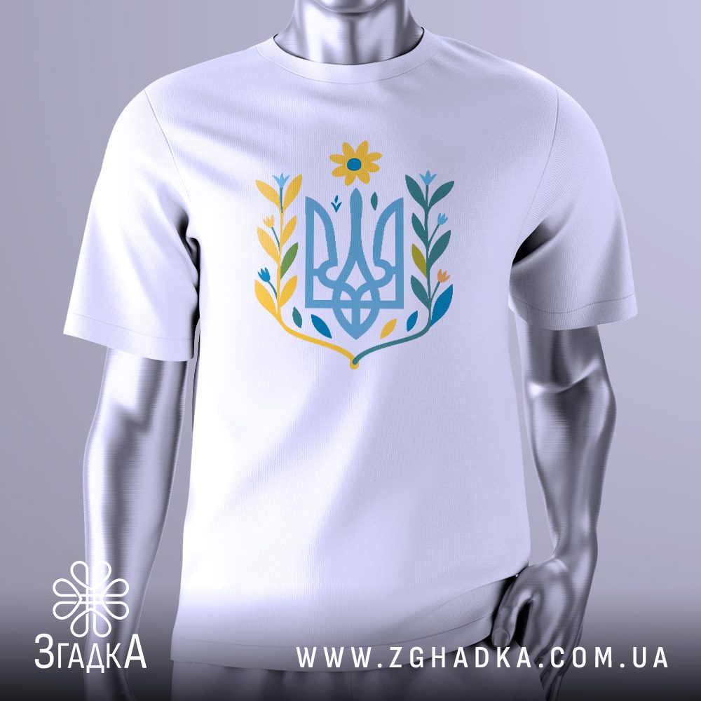 Герб України з квітами