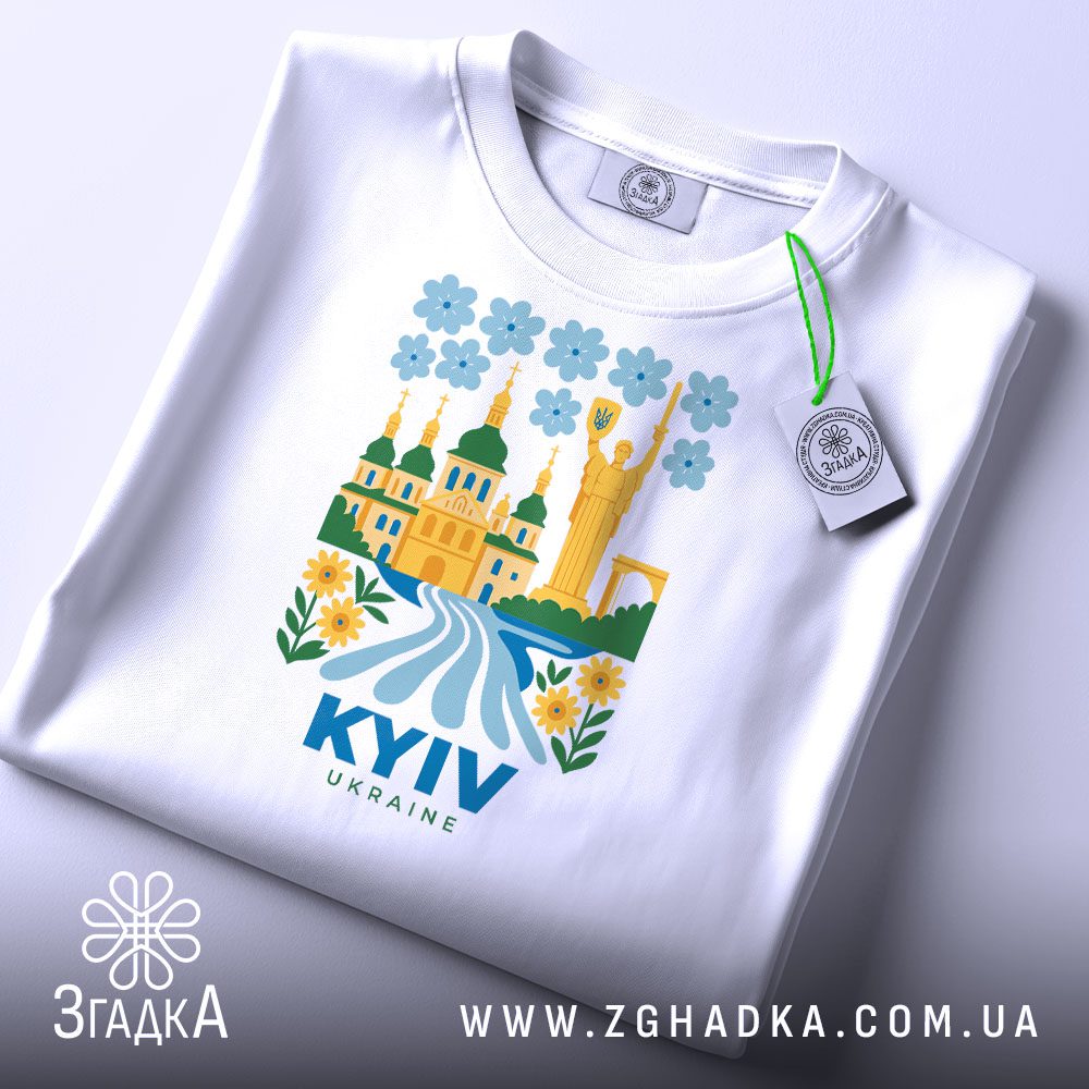 Принт з памʼятниками Києва