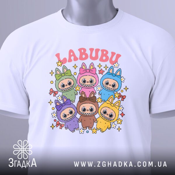 Labubu герої на білому фоні