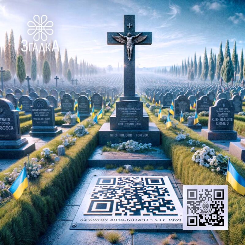 QR код для поховання — ілюстрація до статті «QR код для поховання: нові можливості для вшанування пам'яті»