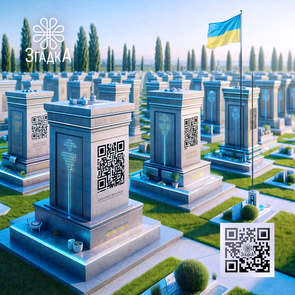 QR код на меморіальні дошки — ілюстрація до статті «QR код на меморіальні дошки: новий погляд на пам'ять про героїв»