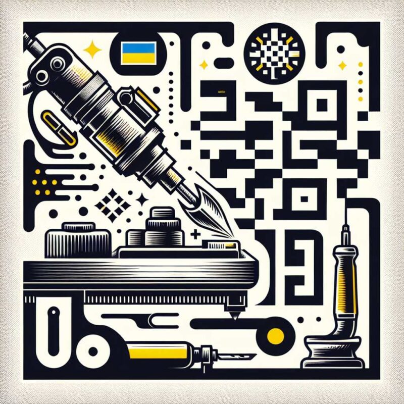 QR код під гравіювання на металі.