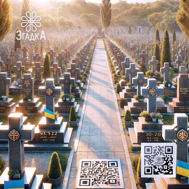 QR на меморіал з відео — ілюстрація до статті «QR на меморіал з відео як форма сучасного вшанування героїв»