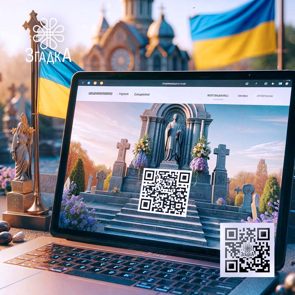 Сторінка памʼяті з qr кодом — ілюстрація до статті «Сторінка памʼяті з qr кодом: новий спосіб вшанування пам'яті»