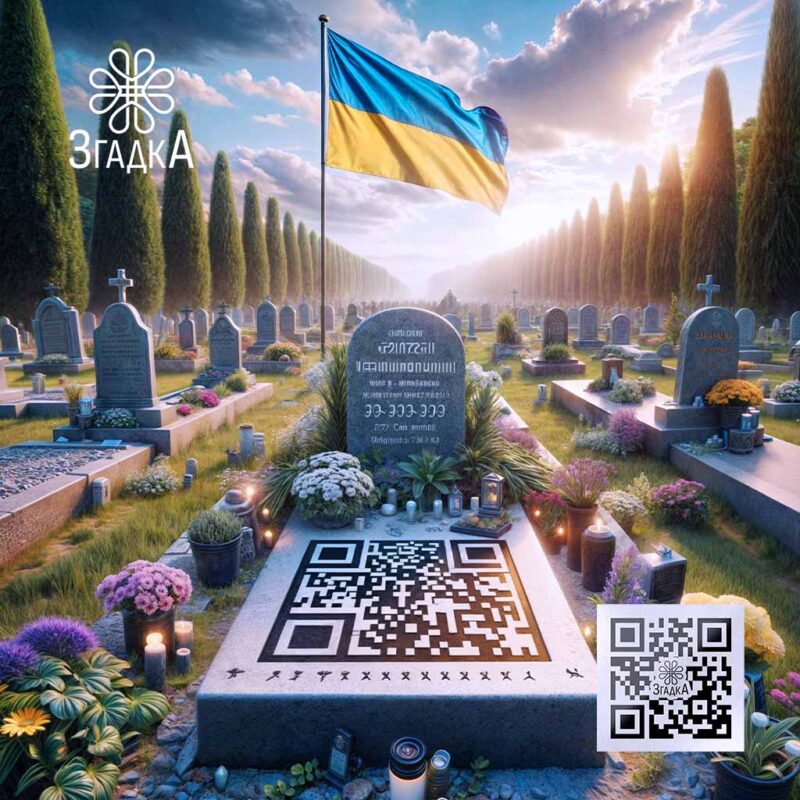 Відео з qr кодом для могили — ілюстрація до статті «Відео з qr кодом для могили: як технології змінюють пам'ять»