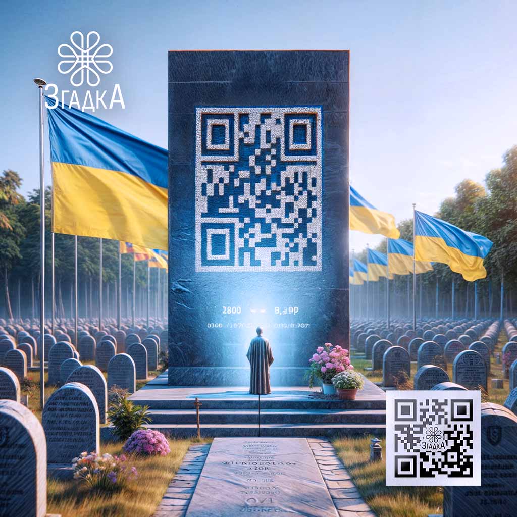 Відео з qr кодом для померлих — ілюстрація до статті «Відео з qr кодом для померлих: інновації у сфері вшанування»