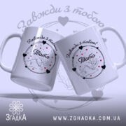 Чашка Сила батьківської любові — крупний план ручки та краю чашки, глянець.