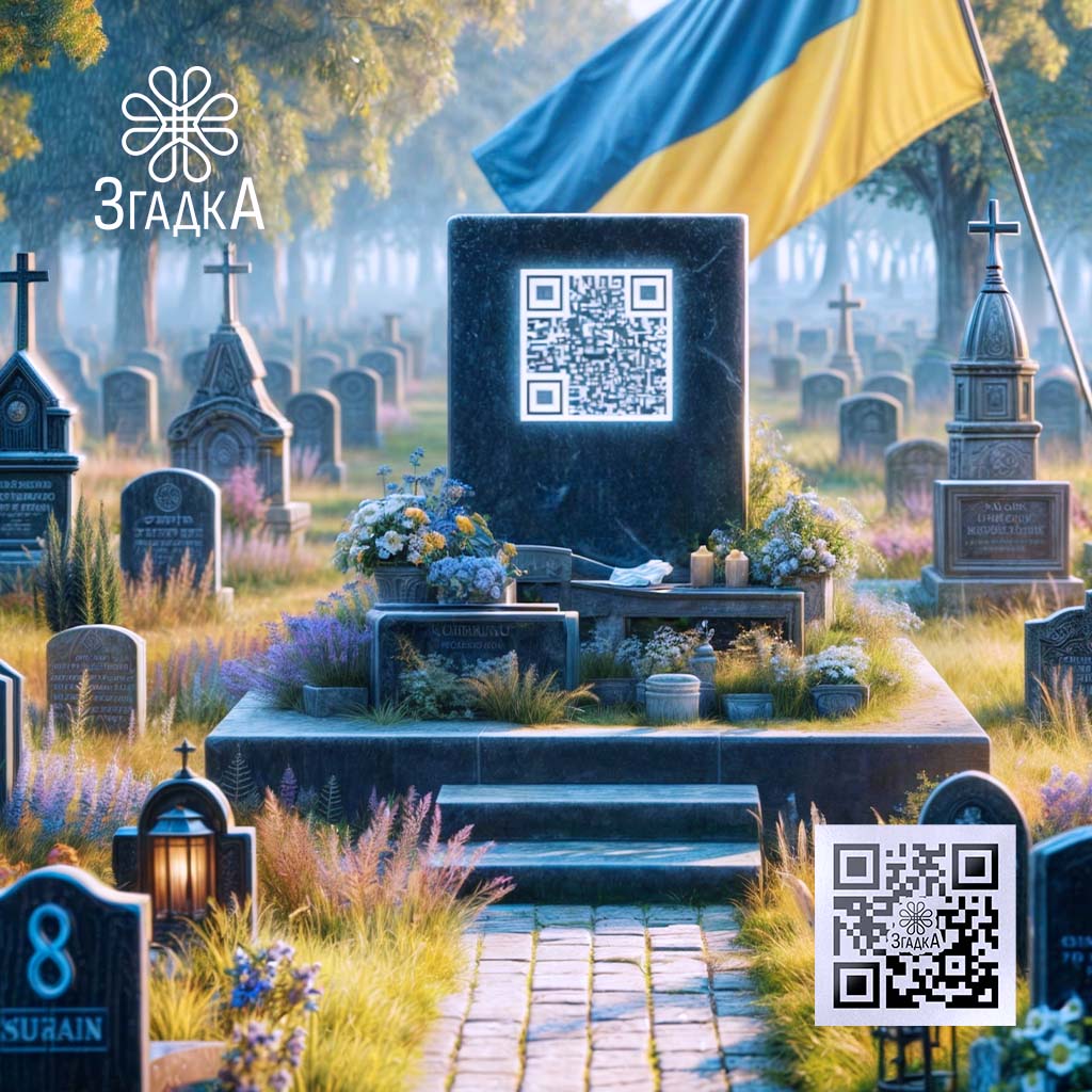 QR код для надгробка — ілюстрація до статті «QR код для надгробка: цифрова пам'ять на вічні часи»