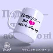 Чашка подарунок для подруги — композиція з кількох чашок, загальний вигляд.