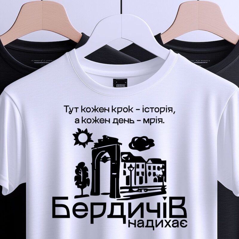 Футболка з принтом Бердичів — ілюстрація до статті «Футболка з принтом Бердичів: стильний вибір для кожного»