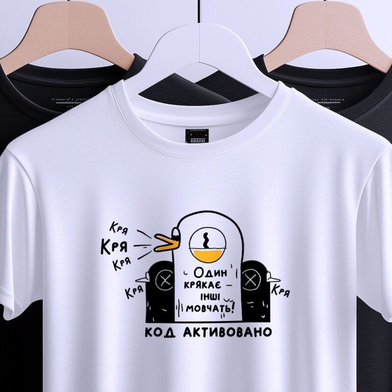 Футболка з якісним друком — ілюстрація до статті «Футболка з якісним друком від Згадки: унікальність у кожній деталі»