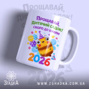 Чашка випускник дитячого садка 2026 з малюнком бджілки, матова поверхня, бренд Згадка.