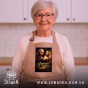 Фартух формула краси тату сюжет, бежевий, на бабусі, світле приміщення, Згадка.