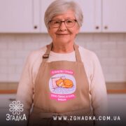 Фартух я люблю тільки ліжко й кота, на жінці, світлий фон, бренд.