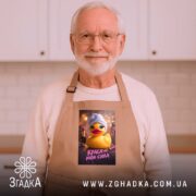 Фартух краса моя сила, бежевий на дідусеві, кухня, бренд Згадка.