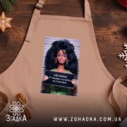 Фартух подарунок для Близнюків, бежевий, на дерев'яному фоні, бренд Згадка.