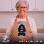 Фартух подарунок для Близнюків, бежевий, на бабусі в кухні, бренд Згадка.