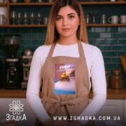 Фартух подарунок для Риб, бежевий на жінці, кухня, бренд Згадка.