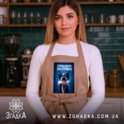 Фартух працюю за гривні, бежевий, на жінці в кухні, бренд Згадка.