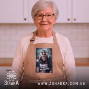 Фартух пиздатий але жонатий, бежевий, на бабусі в кухні, бренд Згадка.