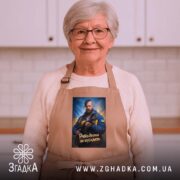 Фартух рабів до раю не пускають, бежевий, на бабусі, кухня, бренд Згадка.