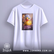 Футболка краса моя сила, підвісна, з принтом качки, бренд Згадка.