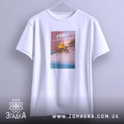 Футболка подарунок для Риб, підвішена, видно принт, бренд Згадка.