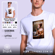 Футболка Серцем на морі, біла, з принтом, бренд Згадка.