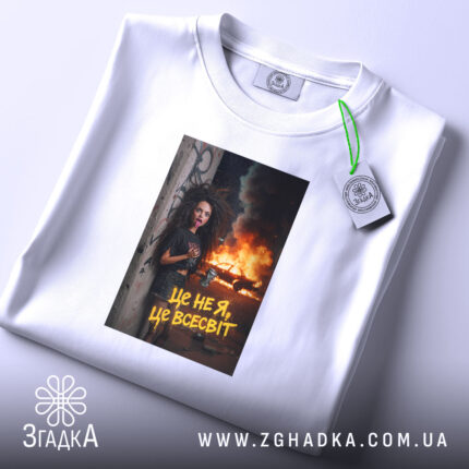 Футболка це не я це всесвіт мем стиль — футболка на фото,. ракурс 2