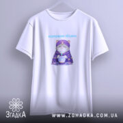 Футболка відчуваю піздец таро стиль, підвішена, з принтом кота, бренд Згадка.