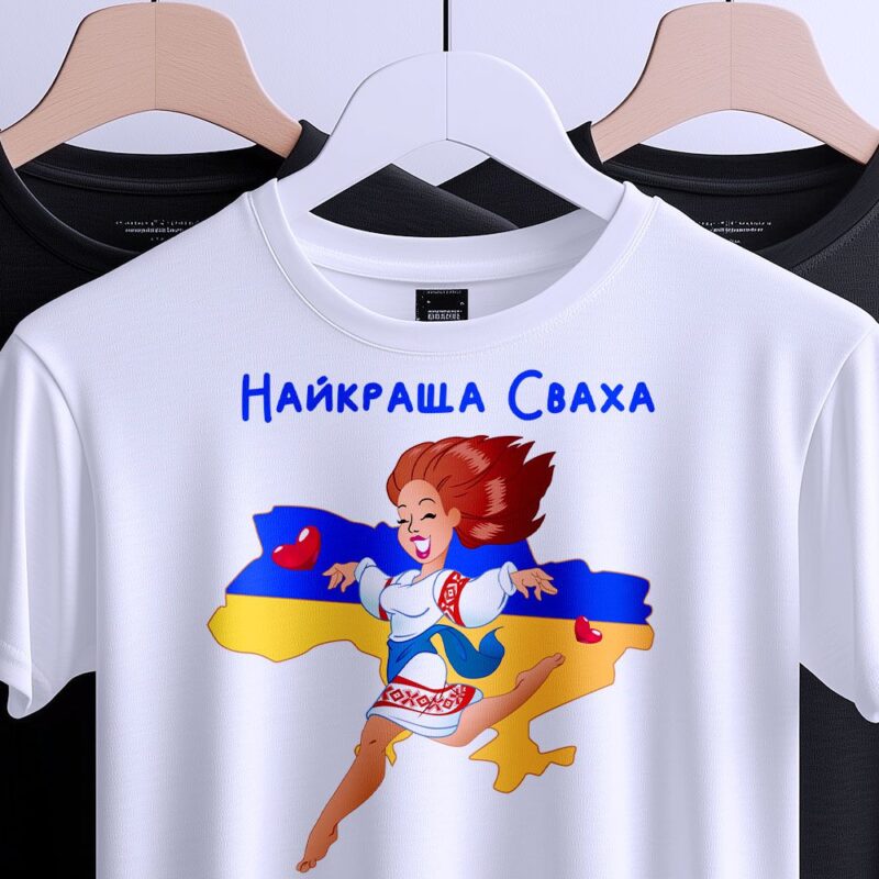 Футболка з друком DTF — ілюстрація до статті «Футболка з друком DTF: Оригінальний стиль від бренду Згадка»