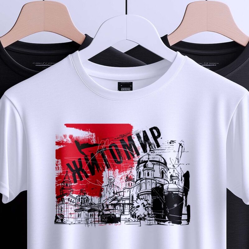 Футболка зі шовкодруком — ілюстрація до статті «Футболка зі шовкодруком: індивідуальність разом із Згадкою»