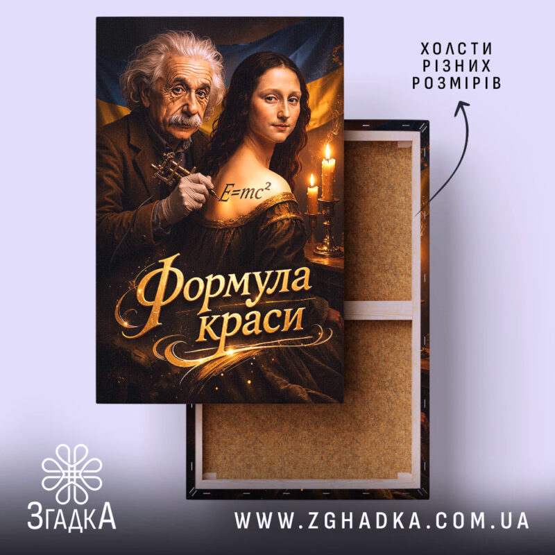 Холст формула краси тату сюжет, натягнутий на підрамник, з фактурою полотна, Згадка.