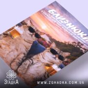 Холст подарунок для Близнюків, детальний ракурс на котів в окулярах, Згадка.