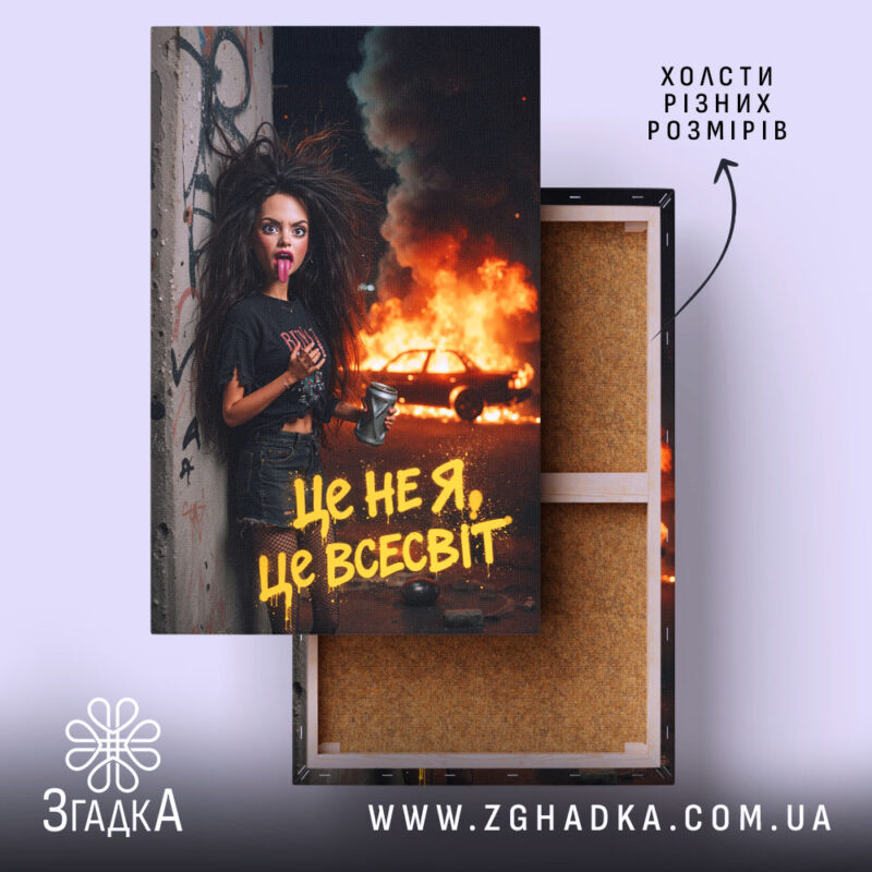 Холст це не я це всесвіт мем стиль, зображення з натягнутим полотном,.