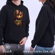 Худі формула краси тату сюжет, дві людини в чорних худі, принт на.