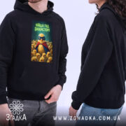 Худі яйця під захистом, чорний колір, чоловік і жінка в худі, бренд.