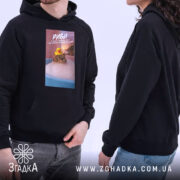 Худі подарунок для Риб, чоловік і жінка в чорних худі, принт з.