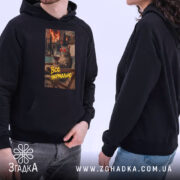 Худі все нормально мем стиль, чорний колір, чоловік і жінка в худі,.