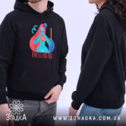 Худі зосередься на мені арт принт, чоловік і жінка, чорний колір, бренд.