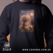 Світшот мрія починається з дива, детальний вигляд, чорний, бренд Згадка.