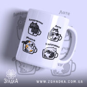 Чашка коти і кава з малюнками котів, матова, бренд Згадка.