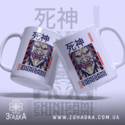 Чашка Shinigami аніме демон, дві чашки з принтом на світлому фоні, Згадка.