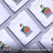 Футболка кавуновий сезон відкрито, в ряд, з принтом, бренд Згадка.