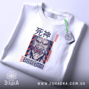 Футболка Shinigami аніме демон, складена, з етикеткою, бренд Згадка.